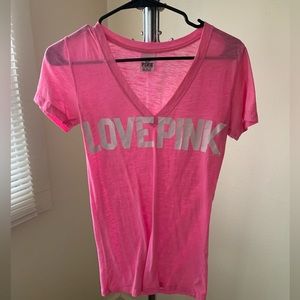 Brand PINK, pink v-neck shirt